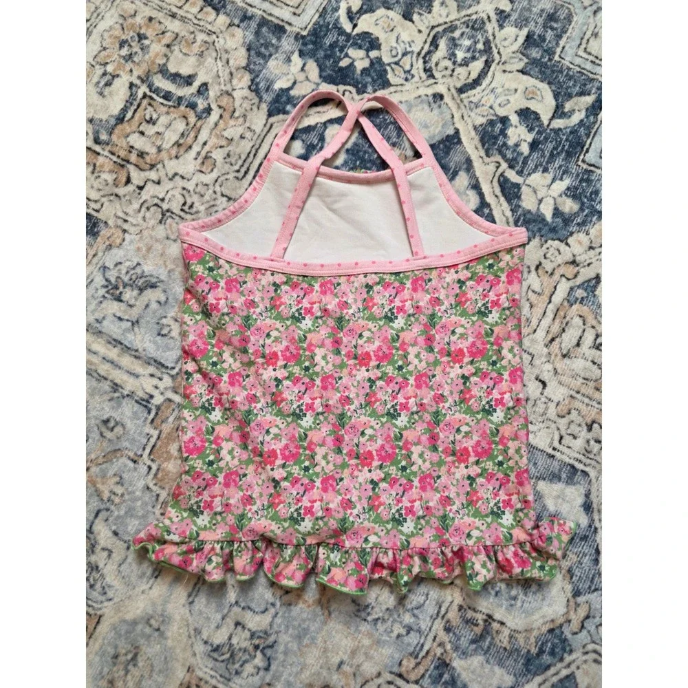 Sweet Honey Girls Size 10 Floral Spaghetti Strap Cross Back Sleep Tank Shirt